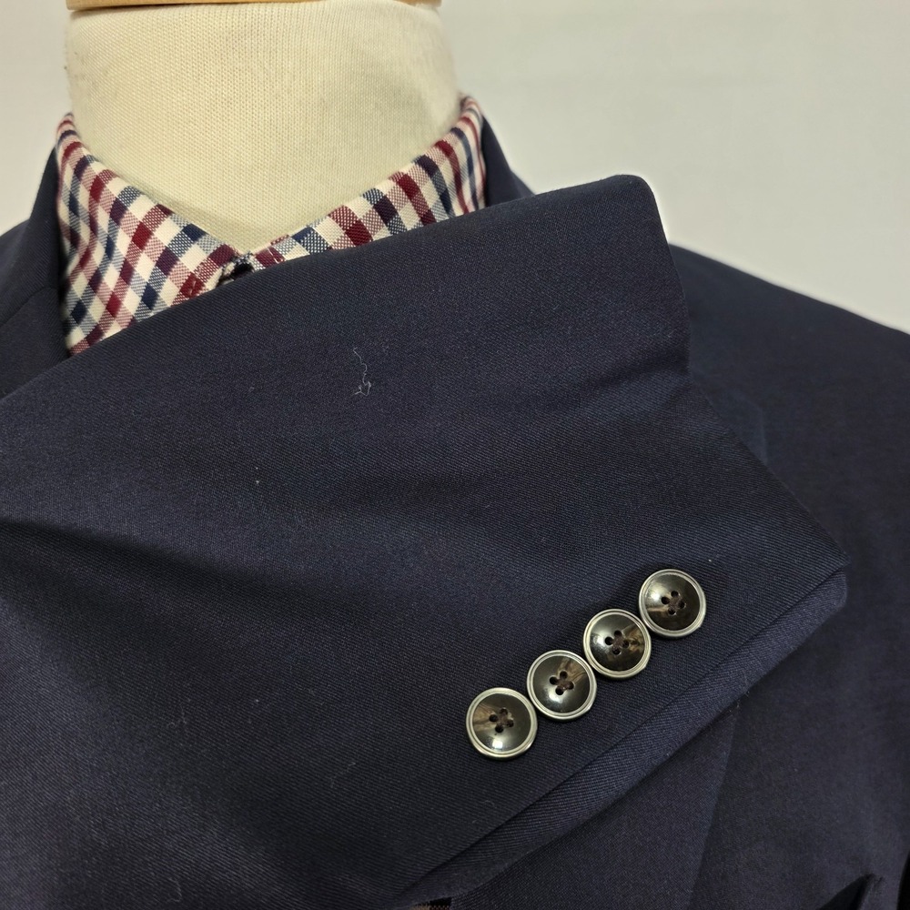 Hart Schaffner Marx Men's Sport Coat Blazer Two‎ Button Deep Navy Wool Size 42R - Picture 6 of 10